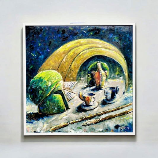 0020- Aspettando la  tregua - Cm(100x100)