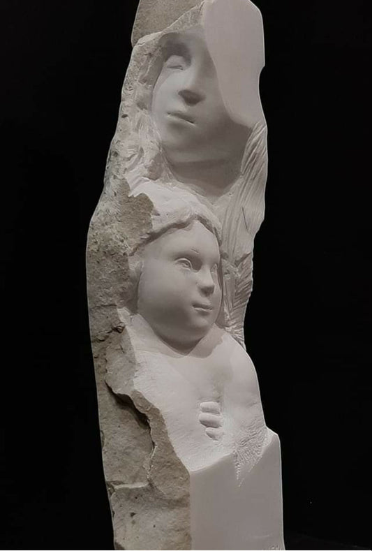 Maternità ,marmo di Carrara, cm 62h